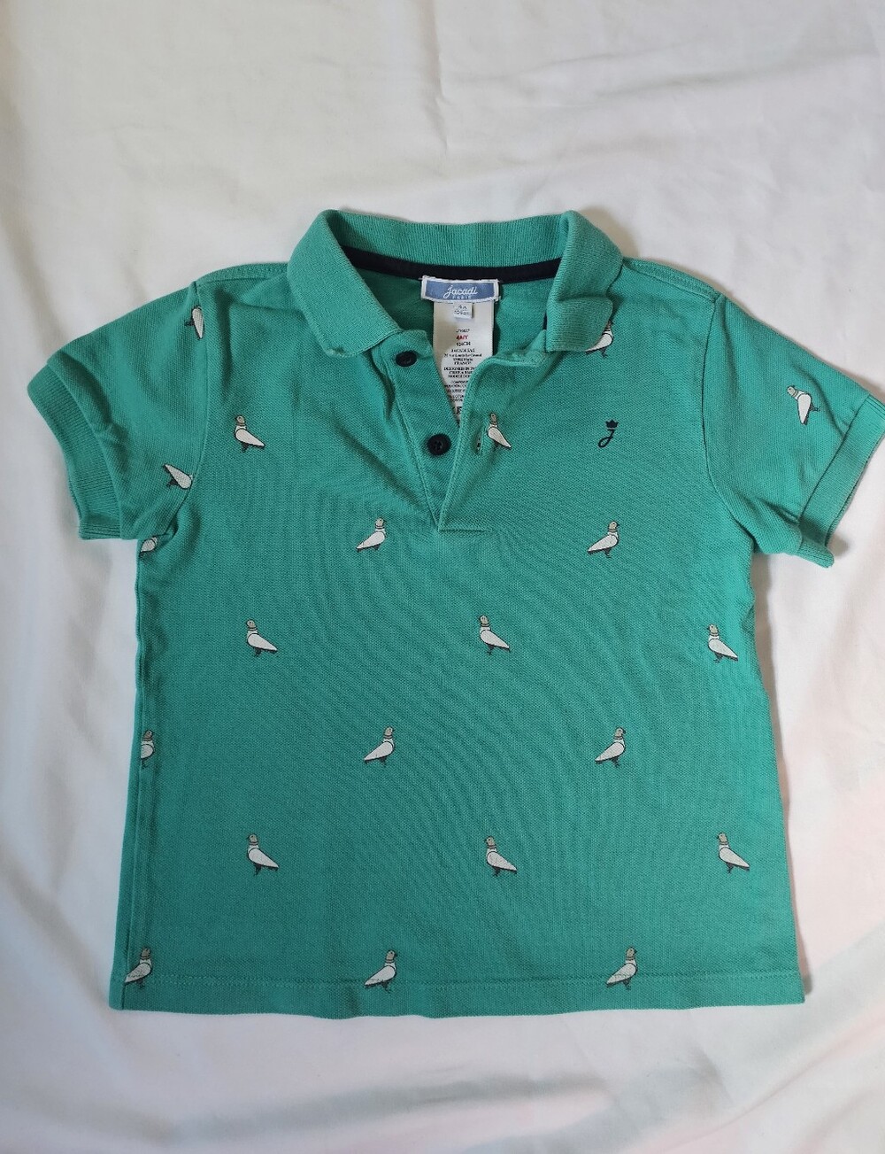 Boys Jacadi Pigeon Collared Polo Shirt- Size 4